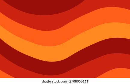 Warm Abstract Waves in Orange and Red Tones for Modern Design Backgrounds