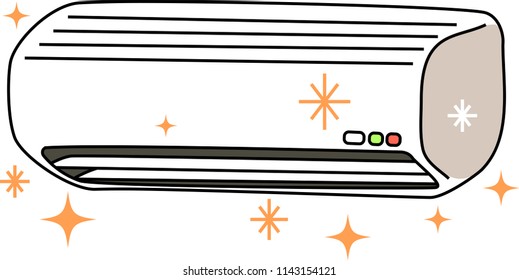 Warm Air conditioner Illustration