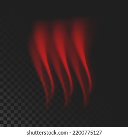 Warm air flow dark background  Infrared wind wave light effect  Vector illustration