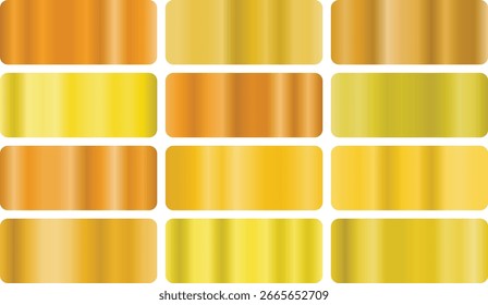 Warm amber gradient collection with golden yellows, honey tones, and glowing highlights, perfect for vintage packaging, elegant invitations, and autumn-inspired digital visuals.