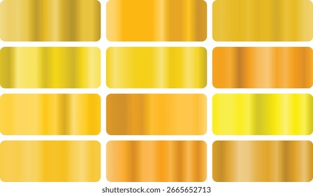 Warm amber gradient collection with golden yellows, honey tones, and glowing highlights, perfect for vintage packaging, elegant invitations, and autumn-inspired digital visuals.