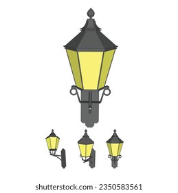 Warm Ambiance: Vector Old Lamp Graphics