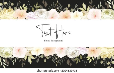 warm autumn fall floral background template