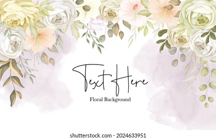 warm autumn fall floral background template