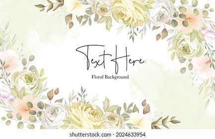 warm autumn fall floral background template