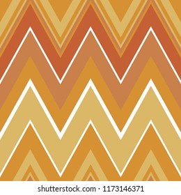 Warm autumn geometric seamless pattern. Zig-zag