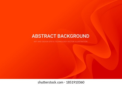Warm autumn wavy abstract background. Orange mood, warm waves.