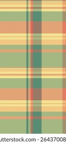 Warm autumnal plaid pattern in muted oranges, greens, and yellows.  Perfect for fallthemed designs, textile projects, or as a background texture. Evokes feelings of warmth, comfort, and rustic charm.