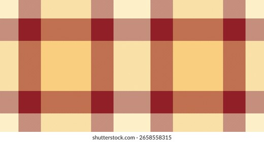 Warm autumnal plaid pattern.  Perfect for fallthemed designs, website backgrounds, or textile prints.  This seamless texture offers a cozy and stylish visual, conveying warmth and comfort.