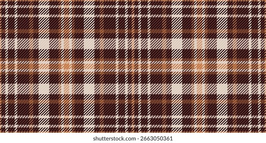 Warm autumnal plaid pattern.  Perfect for fallthemed designs, apparel, or website backgrounds.  The rich brown and cream tones create a cozy and inviting feel.