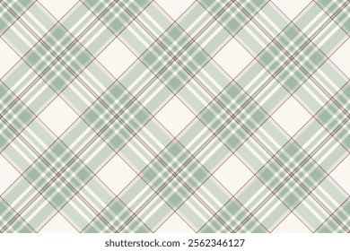 Warm background fabric vector, artistic textile pattern texture. Stage plaid seamless tartan check in sea shell and ash gray color.