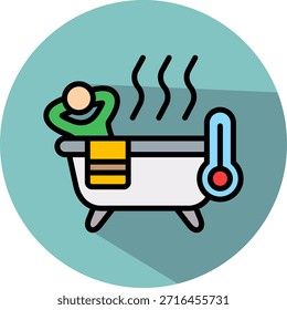 Icono de baño caliente Ilustración vectorial isométrica