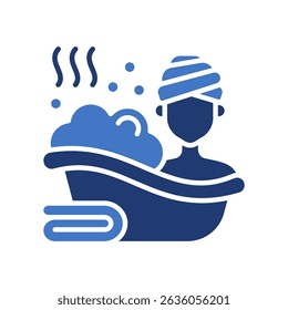 Warm Bath Icon Lineal Color Vector Illustration