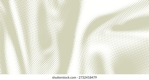 Warm Beige Flowing Abstract Halftone Dot Pattern Background, Modern Trendy design in Vector EPS 10
