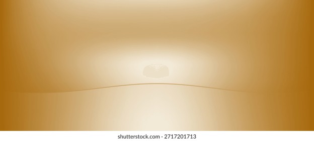 Fundo abstrato gradiente de ouro e bege quente com curvas suaves e design minimalista elegante.