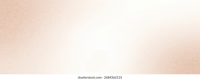 Fondo de gradiente beige cálido con textura de ruido. Plantilla de mezcla de color marrón claro y rosa con efecto granulado. Fondo de Vector con desenfoque suave. Fondo cosmético de crema Ombre.