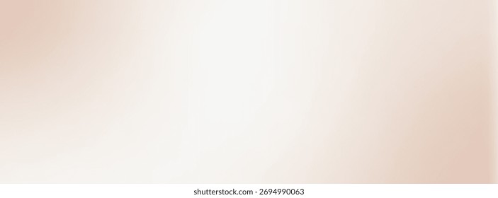 Warm beige pastel gradient background. Light brown and pink blending template. Vector backdrop with soft blur. Ombre cream cosmetic backdrop. Subtle beige colors abstract graphic gradation design.