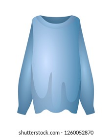 Warm blue sweater.