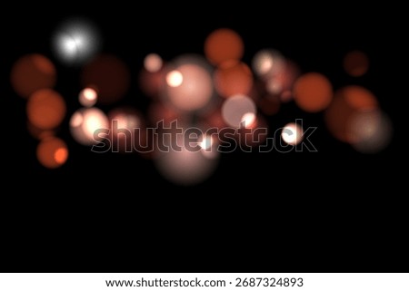 Warm Bokeh Light Flare Overlay – Soft Reddish-Orange Circles, Elegant Warm Bokeh Dots – Red and White Light Flare Background, Realistic Soft Bokeh Overlay – Warm Light Circles Effect