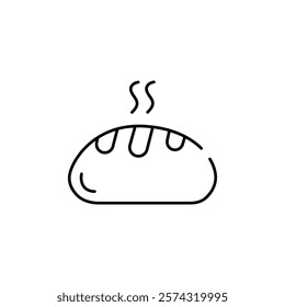 Warm bread icon on a white background