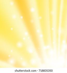 Warm and bright abstract yellow background. Vector illustration for your graphic design.