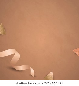 Un fondo marrón cálido con una textura suave. El fondo presenta detalles marrones y dorados, creando un ambiente acogedor y elegante. Fondo de año Nuevo con Vector de espacio de copia.