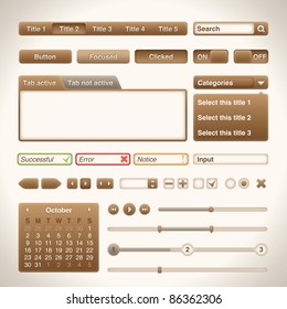 Warm Brown UI Set