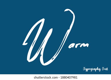Warm Brush Typescript On Navy Blue Background