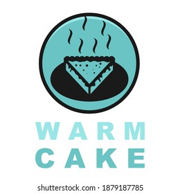 Warm Cake Logo Design Vector