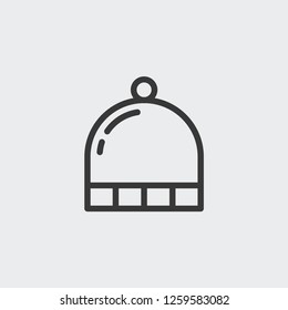 Warm cap icon isolated on background. Headwear symbol modern, simple, vector, icon for website design, mobile app, ui. Vector Illustration