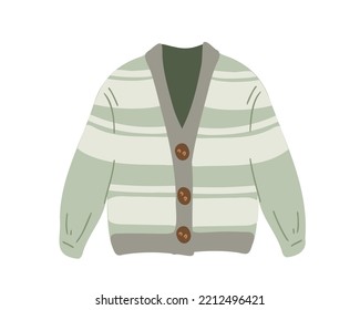 
Cálido cardigan. Ilustración vectorial plana