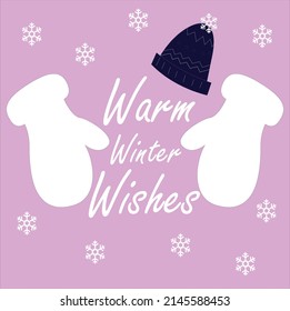 Warm Cart Winter Concept Slogan Tshirt Print Design