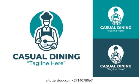 A warm casual dining logo suitable for friendly neighborhood restaurants, everyday comfort meals, and approachable brands.