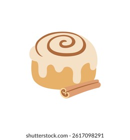 Warm Cinnamon Roll with Icing – Fresh Bakery Treat