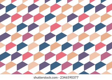 Warm clor hexagon geometric triangle mosaic pattern texture for fabric product, phone case, bag, wrapping, pillow, blanket, and wallpaper interiors.