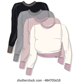warm clothes collection. vector illustration.