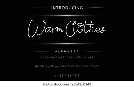 Warm Clothes signature Font Calligraphy Logotype Script Brush Font Type Font lettering handwritten