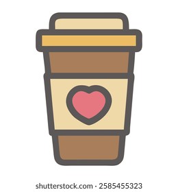 A warm coffee cup popular street beverages