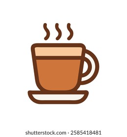 A warm coffee cup with steaming aroma illustration