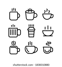 warm coffee icon or logo isolated sign symbol vector illustration - Collection of high quality black style vector icons
