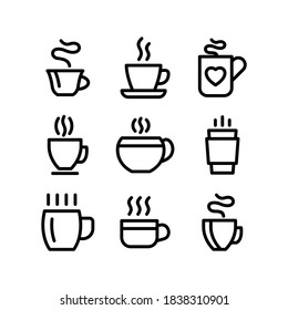 warm coffee icon or logo isolated sign symbol vector illustration - Collection of high quality black style vector icons
