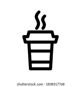 warm coffee icon or logo isolated sign symbol vector illustration - high quality black style vector icons
