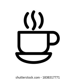 warm coffee icon or logo isolated sign symbol vector illustration - high quality black style vector icons
