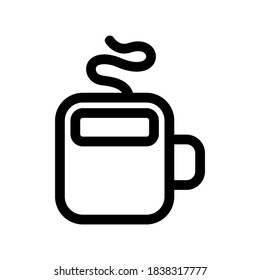 warm coffee icon or logo isolated sign symbol vector illustration - high quality black style vector icons
