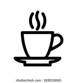 warm coffee icon or logo isolated sign symbol vector illustration - high quality black style vector icons
