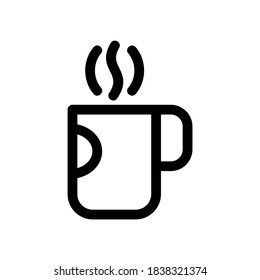 warm coffee icon or logo isolated sign symbol vector illustration - high quality black style vector icons
