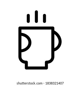 warm coffee icon or logo isolated sign symbol vector illustration - high quality black style vector icons
