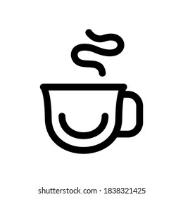 warm coffee icon or logo isolated sign symbol vector illustration - high quality black style vector icons
