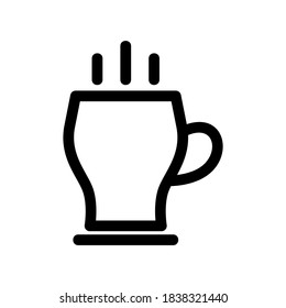 warm coffee icon or logo isolated sign symbol vector illustration - high quality black style vector icons
