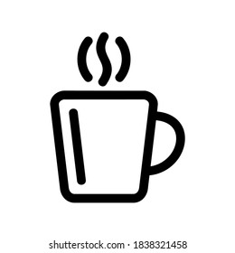 warm coffee icon or logo isolated sign symbol vector illustration - high quality black style vector icons
